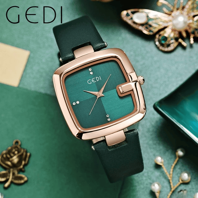 Relógio com Pulseira de Couro Leather Lux