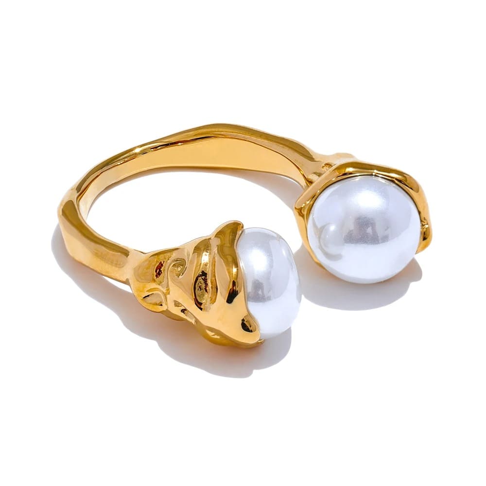 Tendência De Moda, Pérolas Imitativas, Presente Perfeito, Joias Para Mulheres, Joias Elegantes, Joias Coreanas, Estilo Minimalista, Estilo Contemporâneo,
Durabilidade Premium, Anel Moderno, Anel Feminino, Anel De Aço Inoxidável, Acessórios De Moda, Acessórios Chique, Design Geométrico