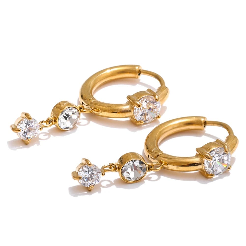 Brincos de zircônia cúbica
Joias delicadas femininas
Brincos de gota dourado/prateado
Brincos hipoalergênicos à prova d’água
Brincos de aço inoxidável com banho PVD
Brincos chiques para presente
