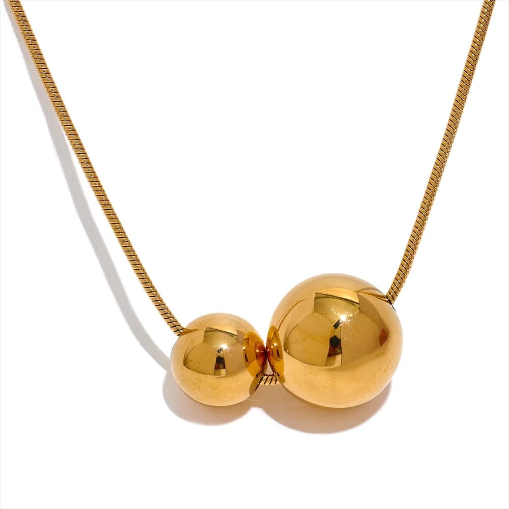 Colar com Pingente de Contas Redondas em Aço Inoxidável, Colar, Colar Feminino, Acessório De Luxo, joias Com Design Exclusivo, Colar Elegante, Beleza Feminina, Estilo Chic, Brilho Divino, Joia Fina Acessório De Luxo, Moda Feminina, Coleção De Joias, Estilo Divino, Presente Perfeito, Lumina Divina, Colar Folhas, Colar Trendy, Colar Sofia, Acessórios Femininos, Joias de Luxo, Fashion Jewelry, Colar Feminino, Acessórios de Outono, Moda Feminina, Colar Com Folhas, Joias Naturais Estilo Feminino,, Look Delicado,