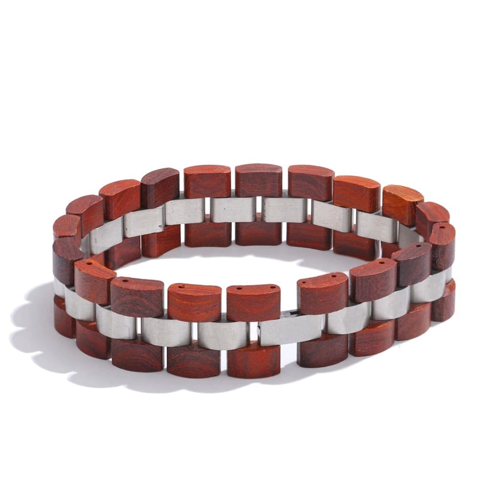 Pulseira Larga Cavalheiro de Madeira Natural