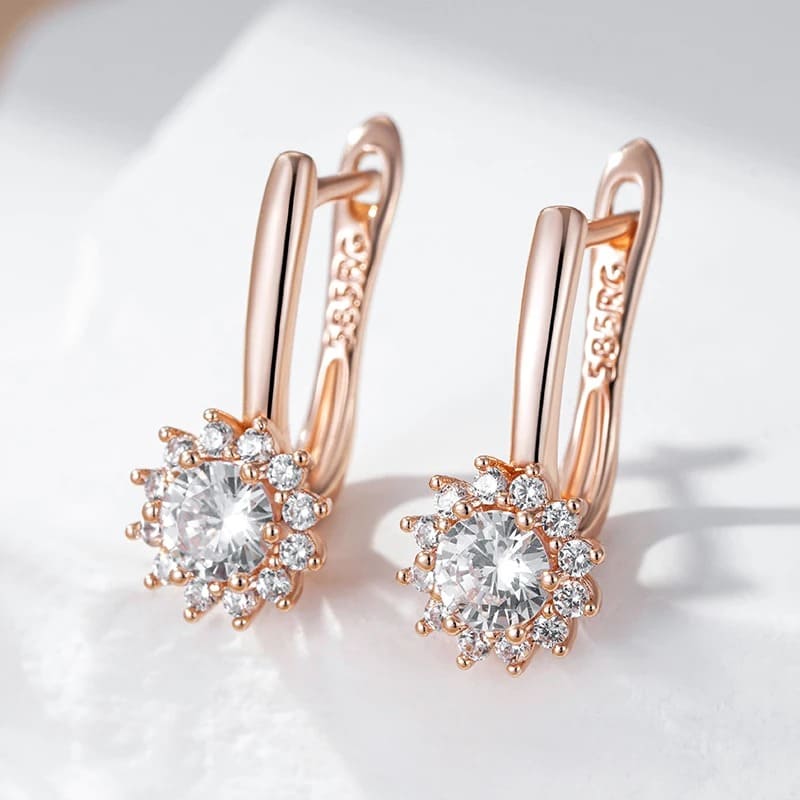 Brincos de Noiva com Zircão Natural