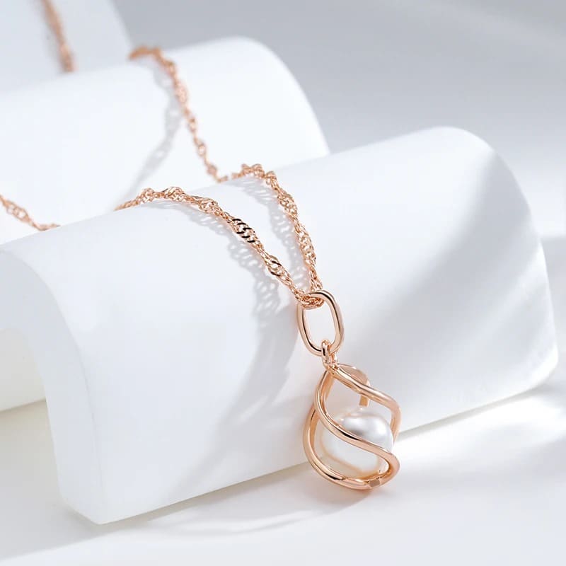 Colar Geométrico com Pérola – Joia Nupcial Junior Sam para Casamento