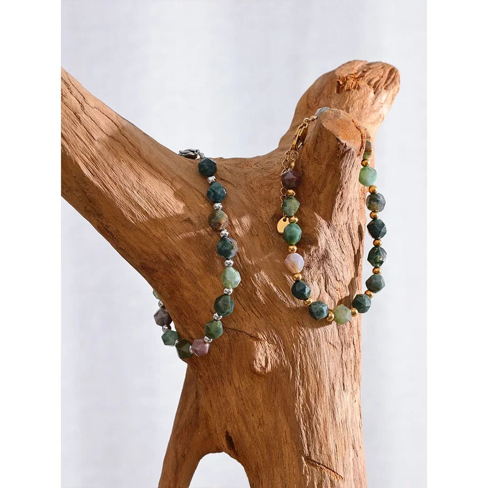 Pulseira de Pedra Natural Indian Agate