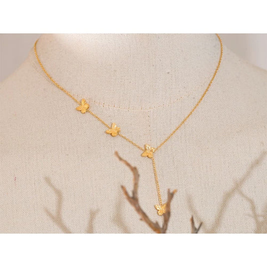 Colar Borboleta em Aço Inoxidável – Leveza que Encanta