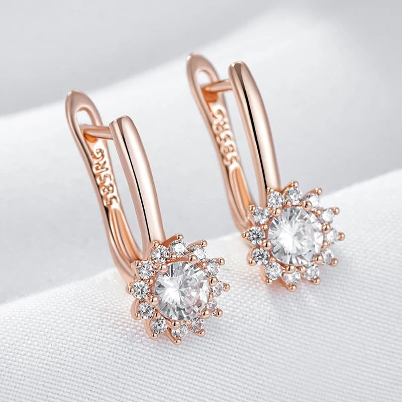 Brincos de Noiva com Zircão Natural