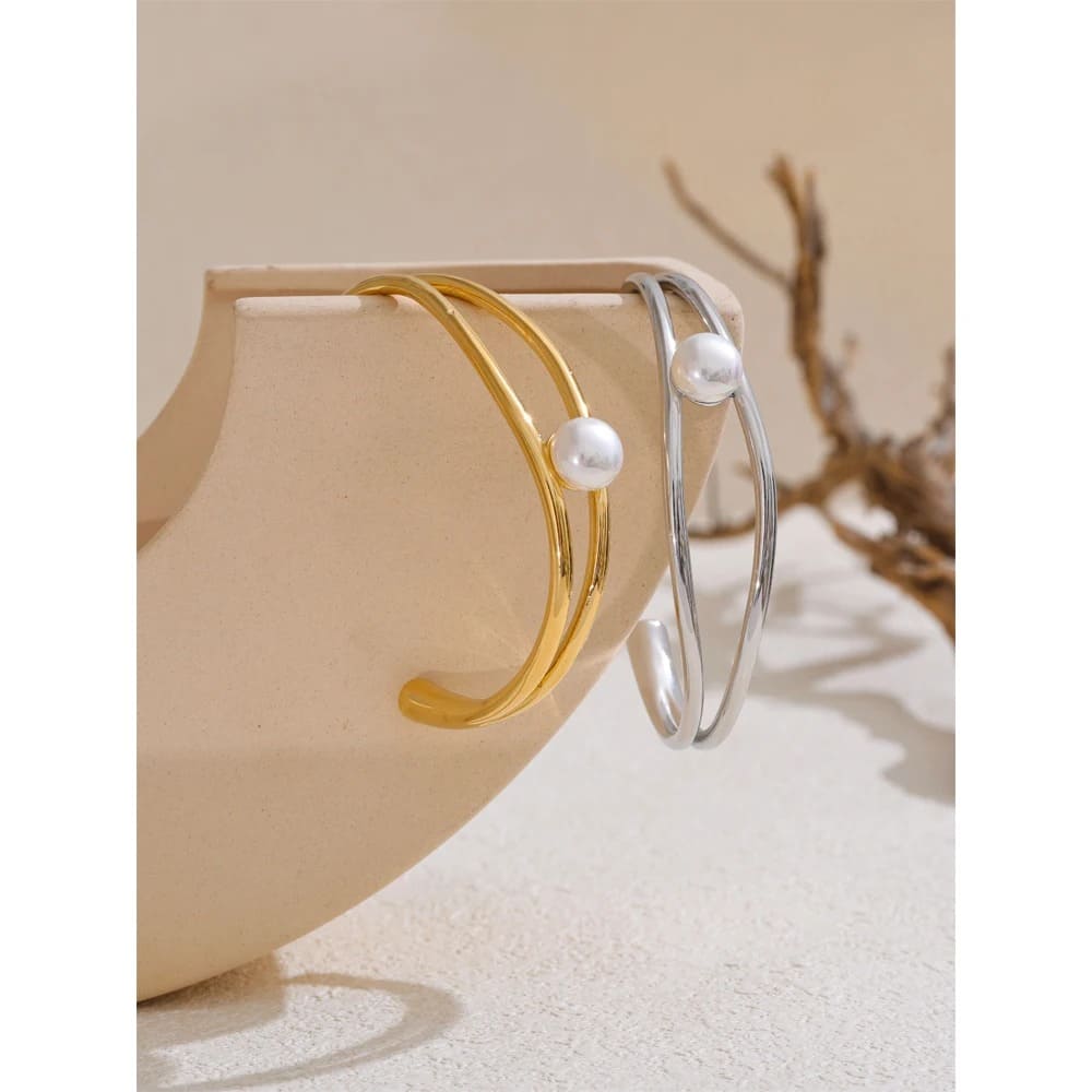 Pulseira Belle com Pérola Minimalista