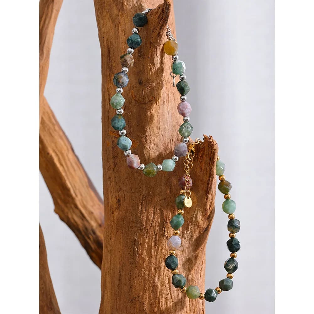 Pulseira de Pedra Natural Indian Agate