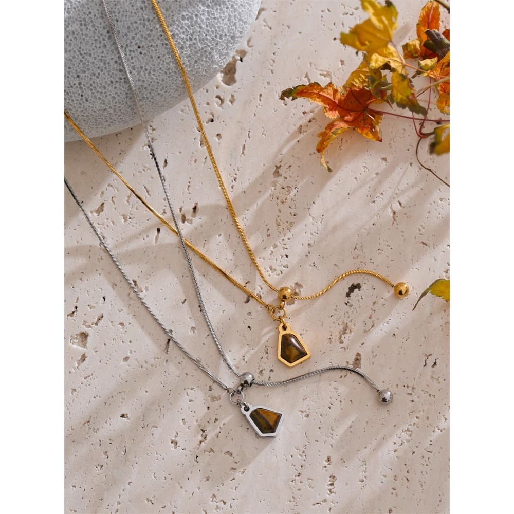 Colar Pedra de Tigre Natural – Elegância com Propósito para Todos os Seus Dias