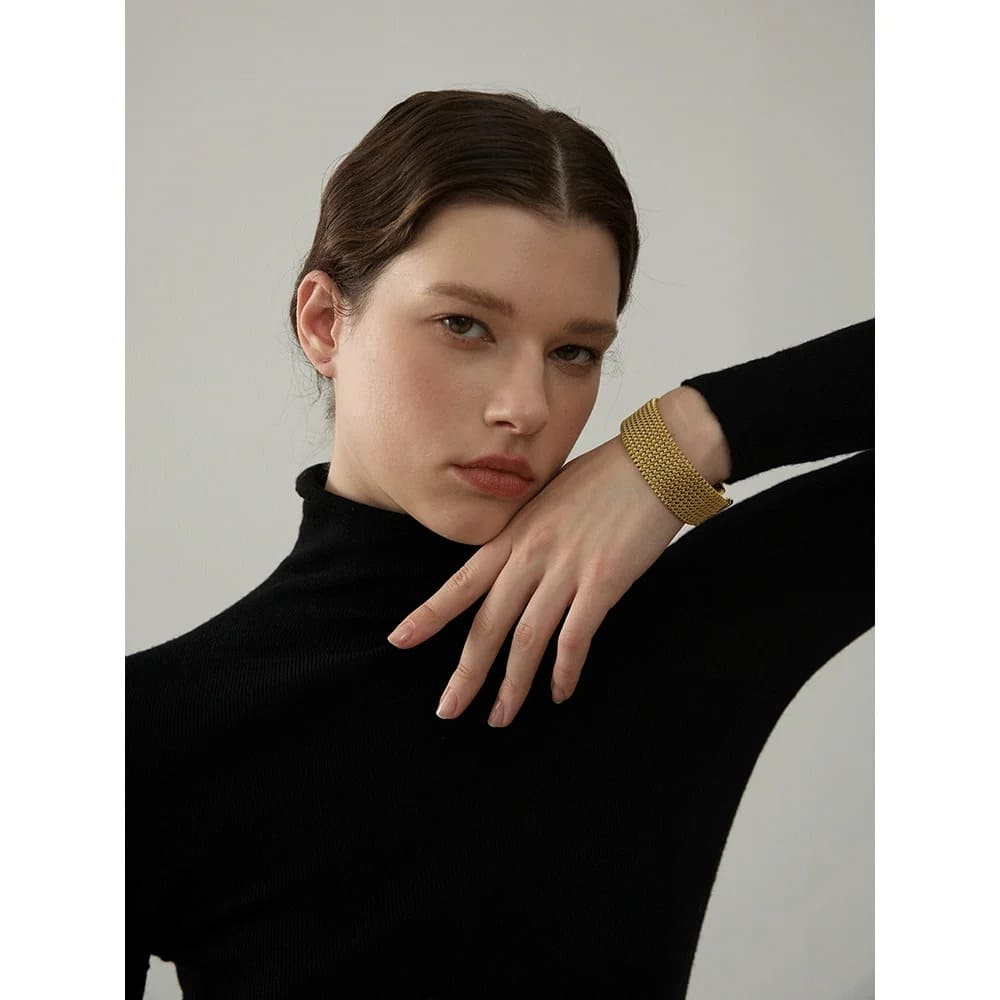 Pulseira Aberta Feminina Elegance Inoxidável
