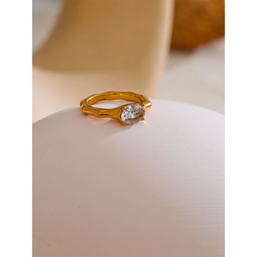 Anel Feminino Bling com Zircônia Cúbica