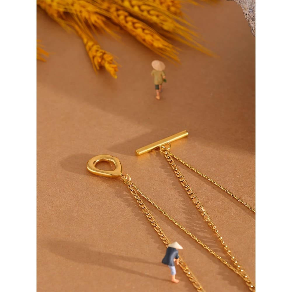 Colar Feminino 18K Dupla Camada