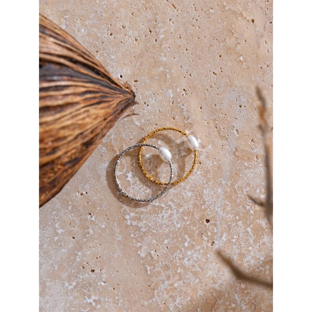 Anel de Prata Feminino Pérola Natural