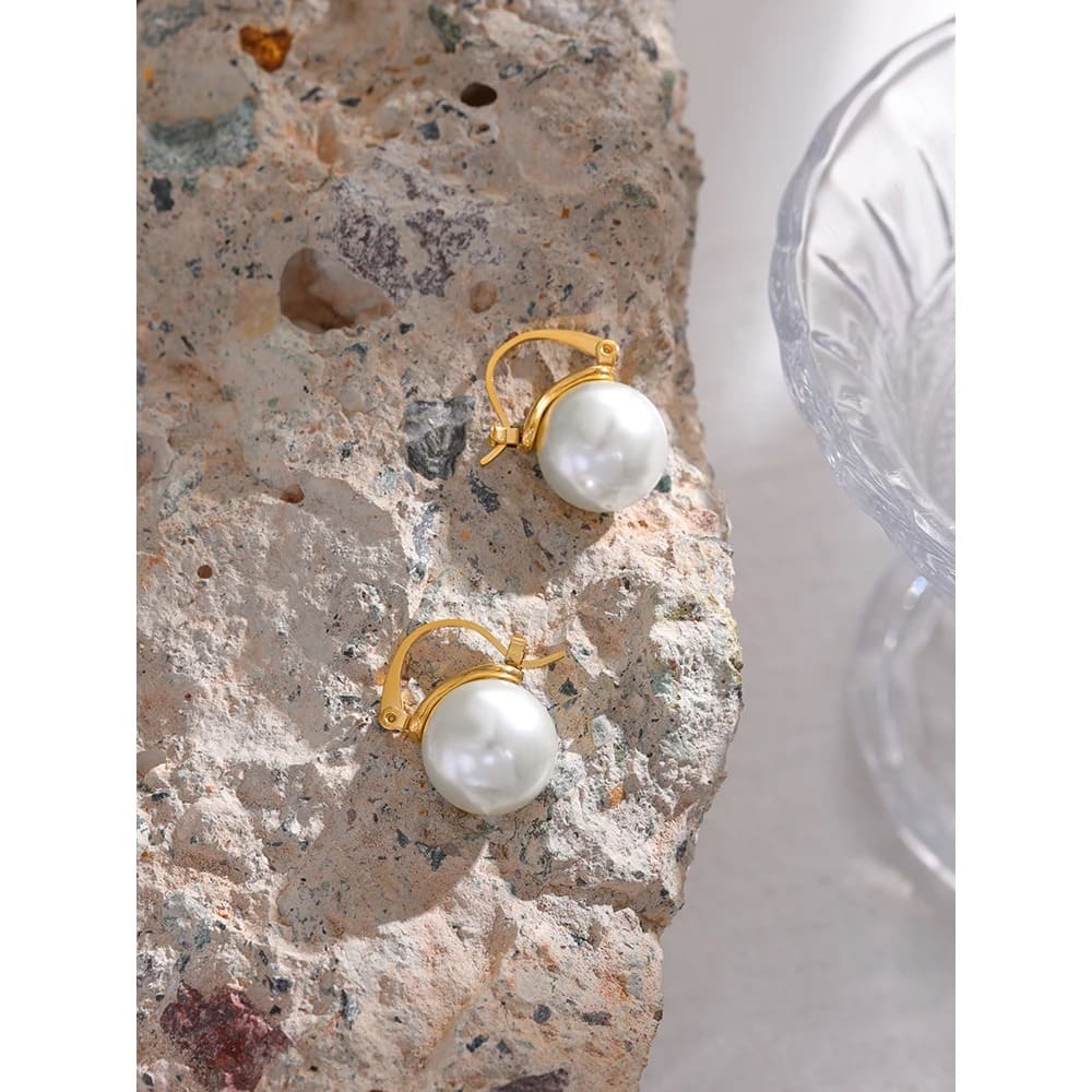 Brincos de Argola com Pérolas