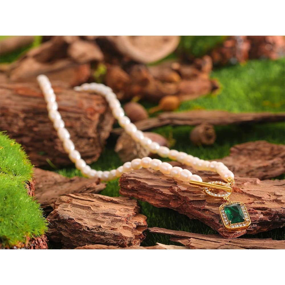 Colar Gargantilha de Pérolas Naturais