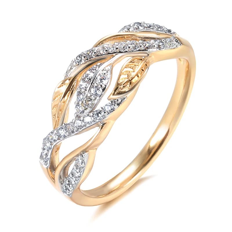 Anel Feminino Vintage em Ouro Rosa 585