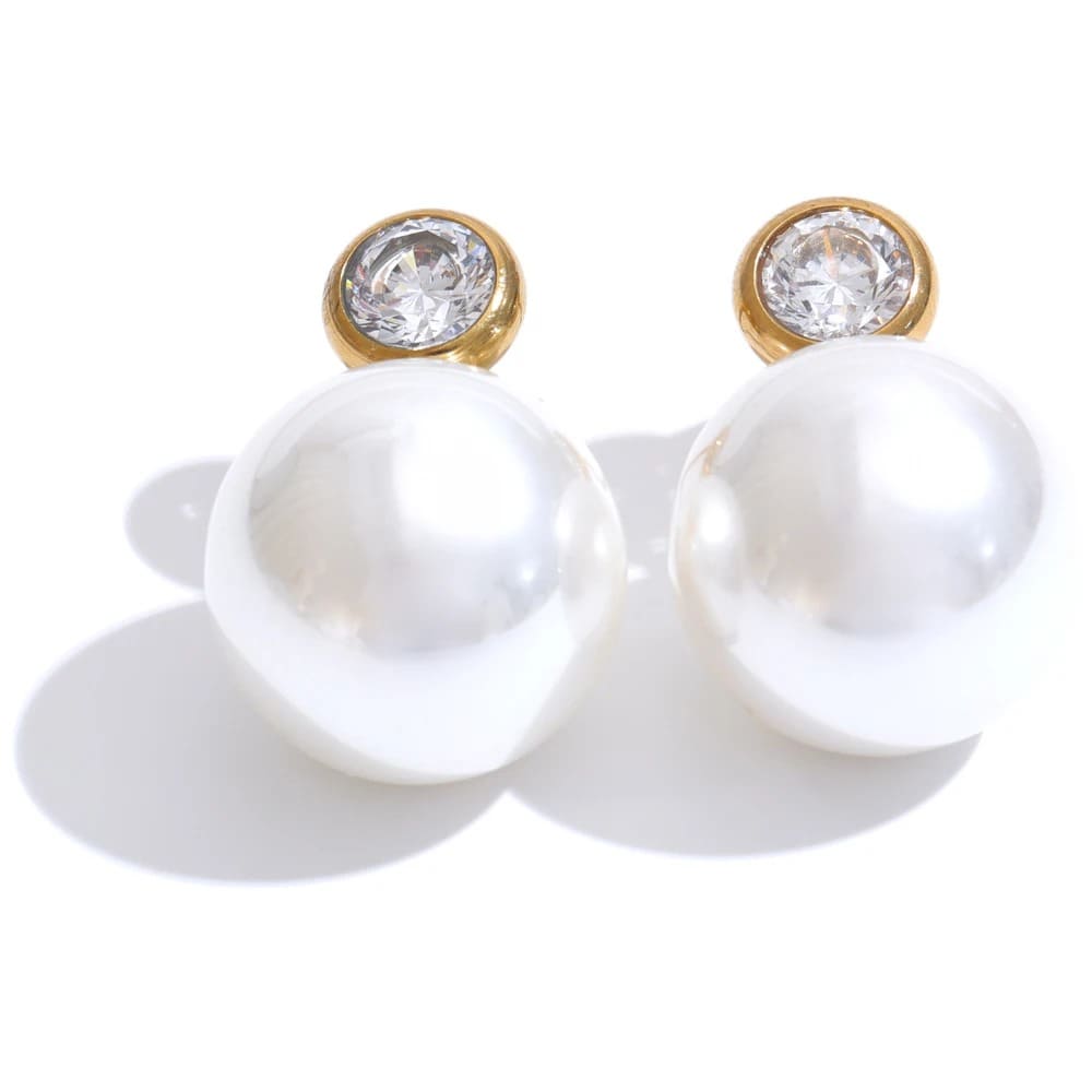 Brincos de Pérolas Moda Elegante