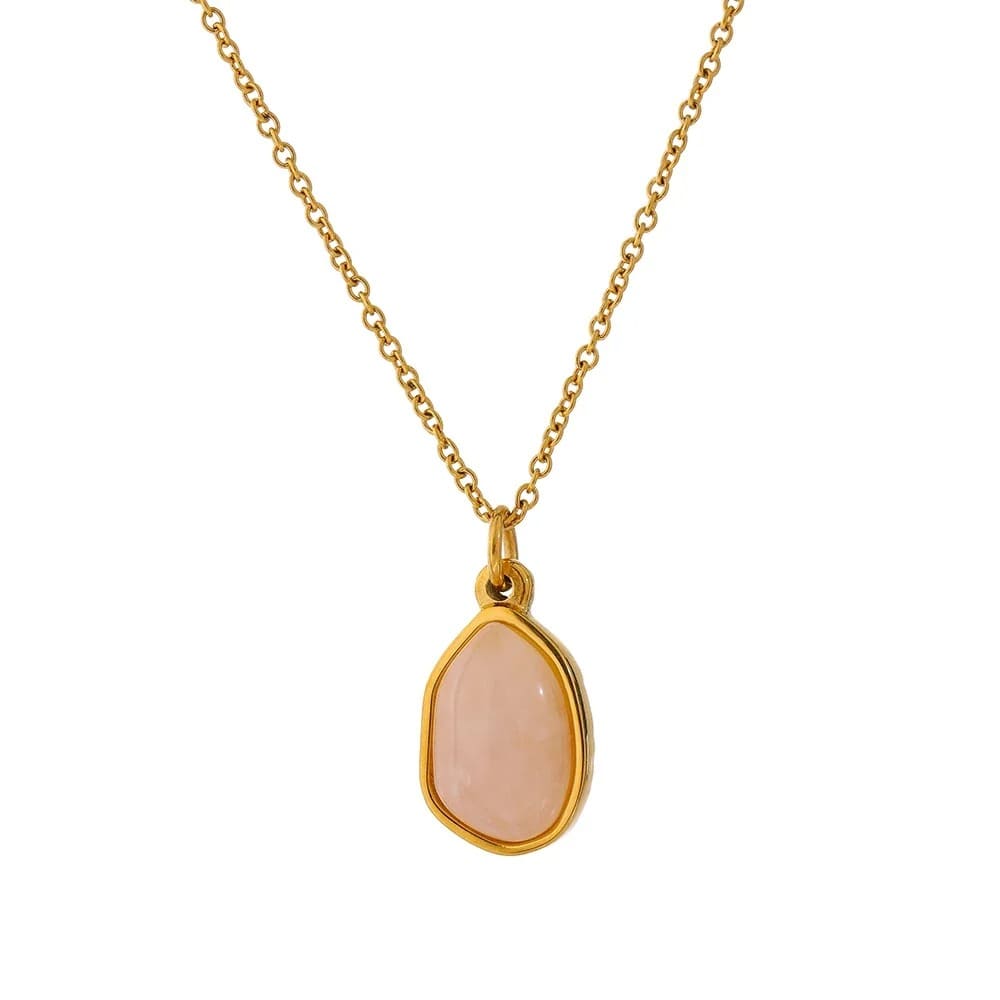 Colar Waterdrop em Pedra Natural