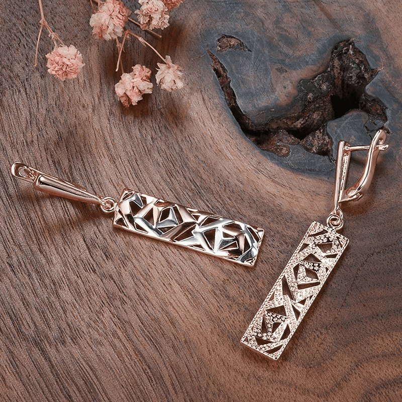 Brinco Banhado a Prata e Ouro Rosê