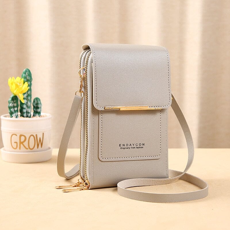 Bolsa de Couro Feminina com Tela Sensível ao Toque