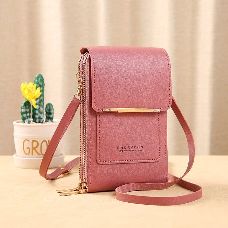 Bolsa de Couro Feminina com Tela Sensível ao Toque