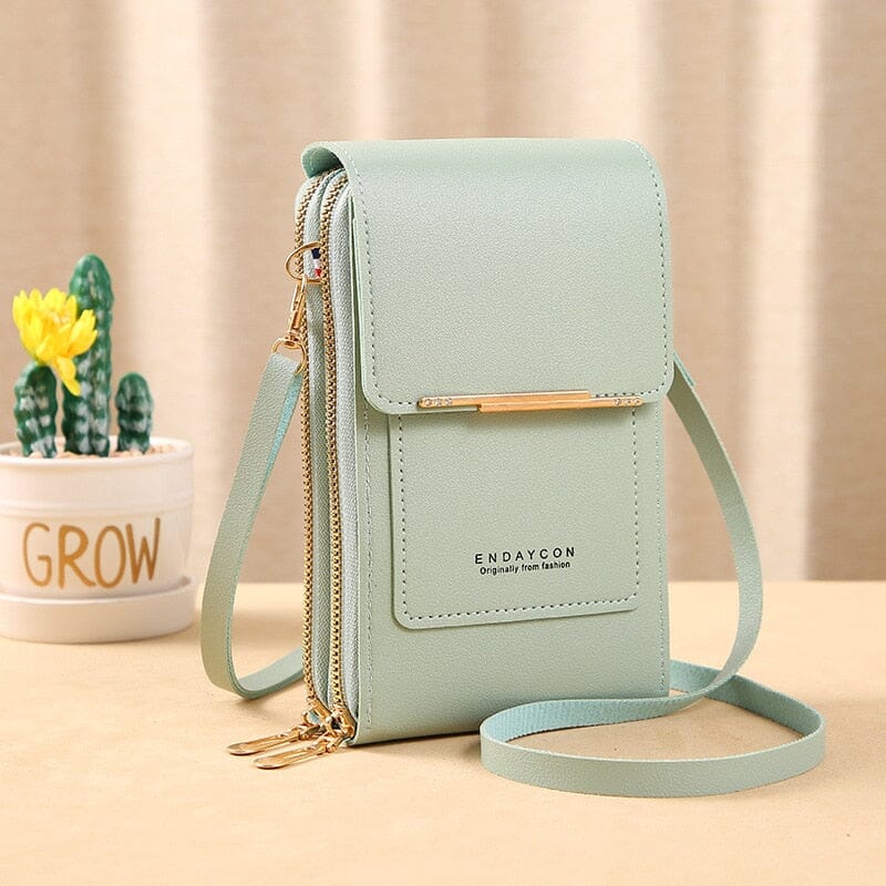 Bolsa de Couro Feminina com Tela Sensível ao Toque