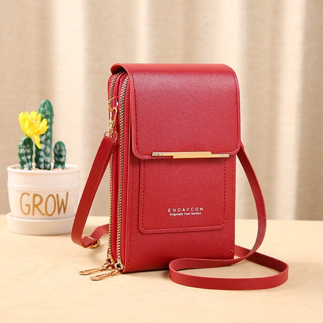 Bolsa de Couro Feminina com Tela Sensível ao Toque