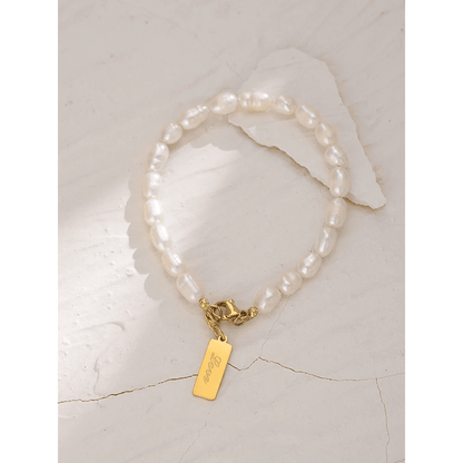 Pulseira de Pérola Natural Elegante