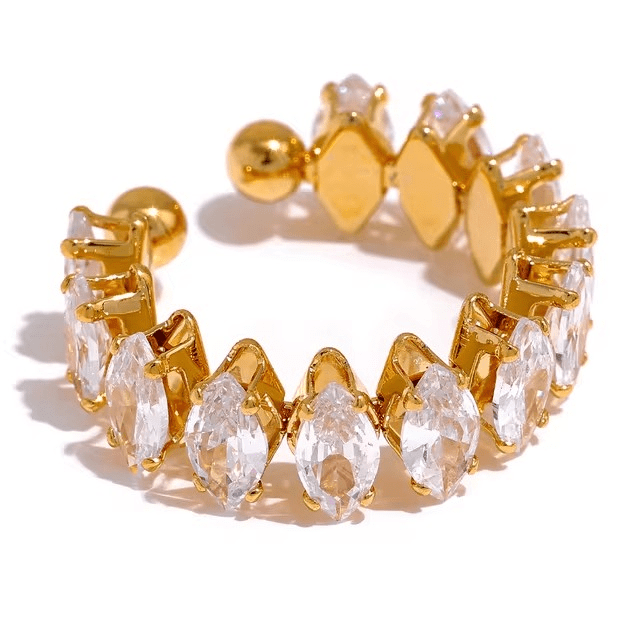 Anel Aberto de Zircônia Cúbica, Anel Ajustável, Anel De Zircônia, Joias Finas, Acessórios Elegantes, Design Ajustável, Brilho Luxuoso, Presente Perfeito, Estilo Sofisticado, Moda Minimalista, Anel Versátil, Joias Para Elas, Tendência De Joias, Elegância Diária, Zircônia Cúbica, Anel De Luxo, Beleza Em Detalhes