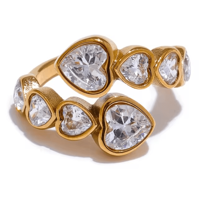 Anel Modo Ajustável Chic Charme, Aço inoxidável dourado, Acessório Moderno, Aço Inoxidável, Acessórios Chiques, Acessório de Luxo, Acessórios de gala, Acessórios de luxo feminino, Acessórios Femininos de Alta Qualidade, Amor e Elegância, Anel ajustável feminino, Anel banhado a ouro PVD