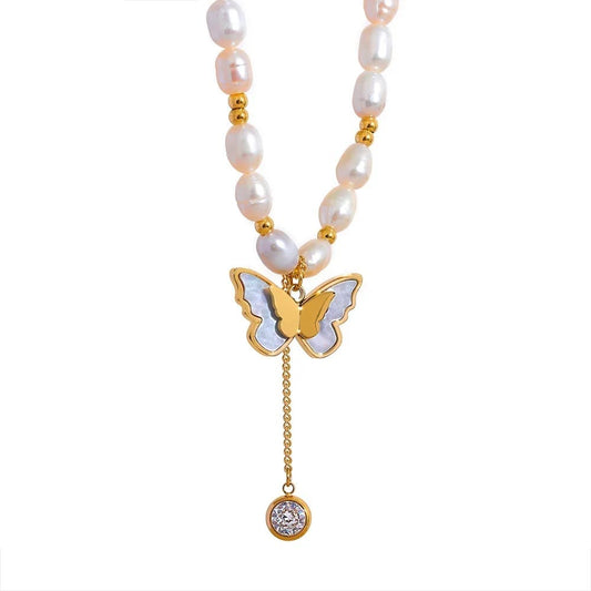 Colar Borboleta de Pérolas Naturais, Colar Lumina Divina, Colar Feminino, Acessório De Luxo,joias Com Design Exclusivo, Colar Elegante, Beleza Feminina, Estilo Chic, Brilho Divino, Joia Fina Acessório De Luxo, Moda Feminina, Coleção De Joias, Estilo Divino, Presente Perfeito, Lumina Divina