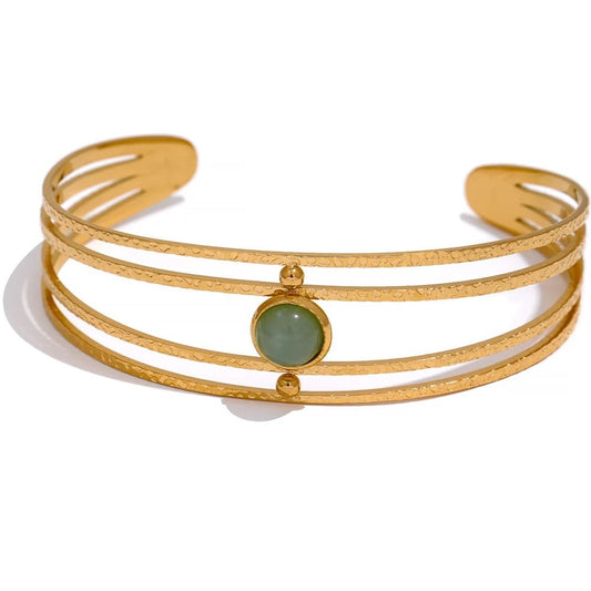 Pulseira Boho Feminina em Aço Inoxidável com Pedra Verde , Pulseira Feminina, Joias Delicadas, Pulseira De Luxo, Acessórios Elegantes, Moda Com Estilo, Pulseiras Da Moda, Estilo E Personalidade, Joias De Presente, Pulseira De Prata, Pulseira De Ouro, Pulseira De Aço Inoxidável, Pulseira Banhada, Presente Perfeito, Joias Para Casamento, Acessórios Do Dia A Dia, Look Completo Joias Que Encantam, Moda Minimalista, Pulseira Com Charme, Berloques, Luxo, Pulseiras, Prata, Acessorios, Semijoias, Colares, Colar, 