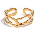 Pulseira de Aço Inoxidável Oca Larga. Pulseira Feminina, Joias Delicadas, Pulseira De Luxo, Acessórios Elegantes, Moda Com Estilo, Pulseiras Da Moda, Estilo E Personalidade, Joias De Presente, Pulseira De Prata, Pulseira De Ouro, Pulseira De Aço Inoxidável, Pulseira Banhada, Presente Perfeito, Joias Para Casamento, Acessórios Do Dia A Dia, Look Completo Joias Que Encantam, Moda Minimalista, Pulseira Com Charme, Berloques, Luxo, Pulseiras, Prata, Acessorios, Semijoias, Colares, Colar, Acessorios Femininos, M