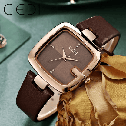 Relógio com Pulseira de Couro Leather Lux