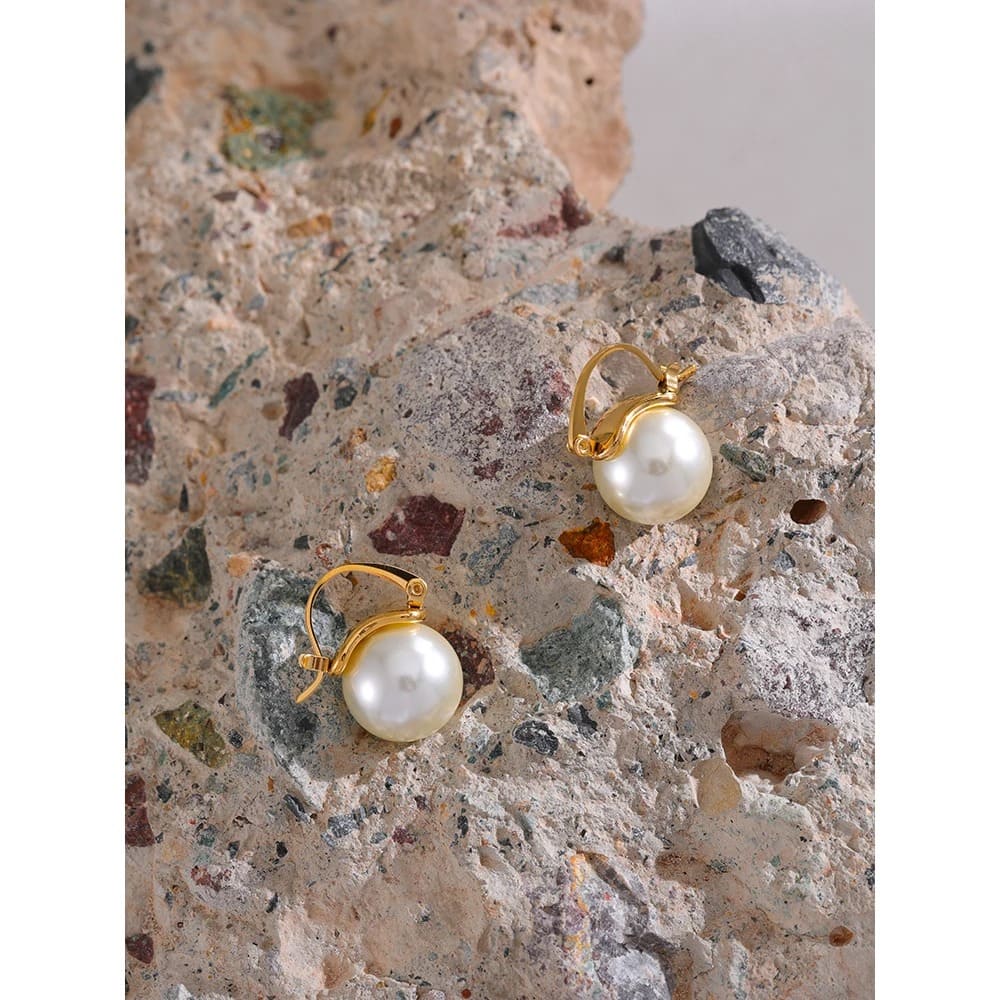 Brincos de Argola com Pérolas