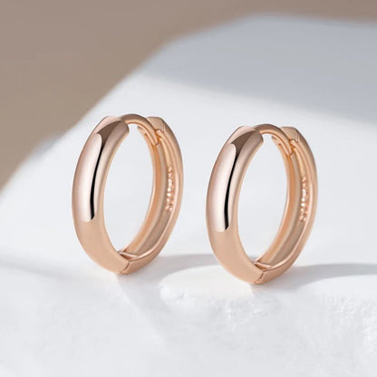 Brincos Femininos de Argola em 585 Ouro Rosa,