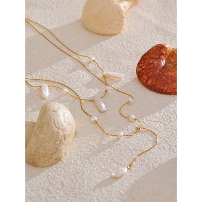Colar de Pérolas Barrocas Naturais – Luxo com Personalidade