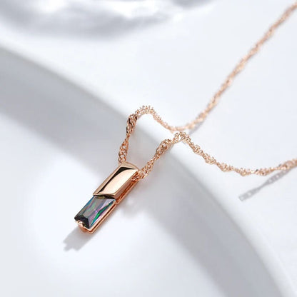 Colar Feminino Joia de Zircão Colorido Olaine