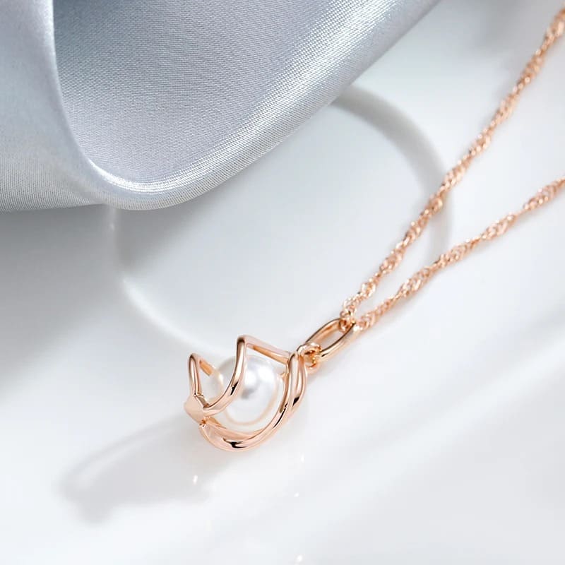 Colar Geométrico com Pérola – Joia Nupcial Junior Sam para Casamento