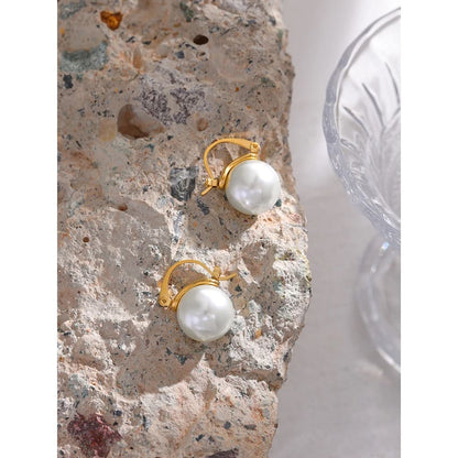 Brincos de Argola com Pérolas