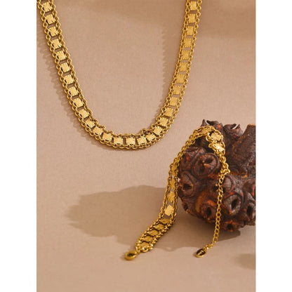 Colar e Pulseira Quadrado Artesanal