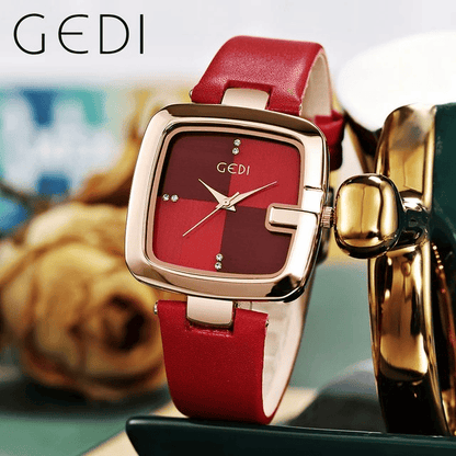 Relógio com Pulseira de Couro Leather Lux