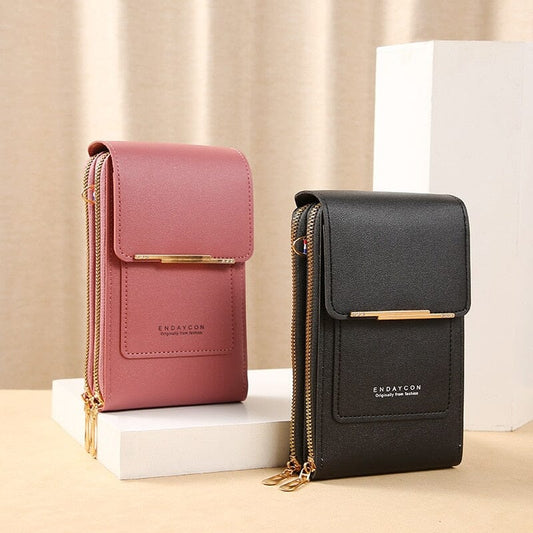 Bolsa de Couro Feminina com Tela Sensível ao Toque. NOVIDADES,MAIS VENDIDOS, 
Acessórios e Makes, Acessório de Luxo, Acessório Moderno, Acessórios de luxo feminino, 
Bolsas Femininas, Bolsas Designer, Bolsas Crossbody, Bolsa De Luxo