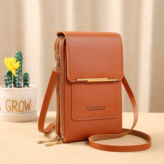 Bolsa de Couro Feminina com Tela Sensível ao Toque