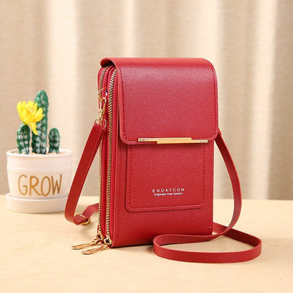 Bolsa de Couro Feminina com Tela Sensível ao Toque